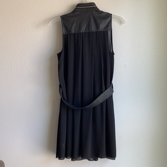 Biker Chic Moto Dress in Black Faux Leather - Picture 2 of 2